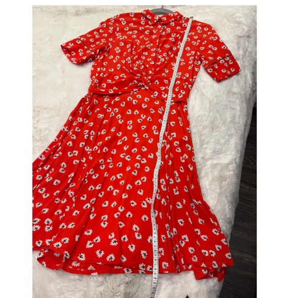 Ganni Red and Floral Collared Dress XS (US 2) NWOT - Picture 13 of 15